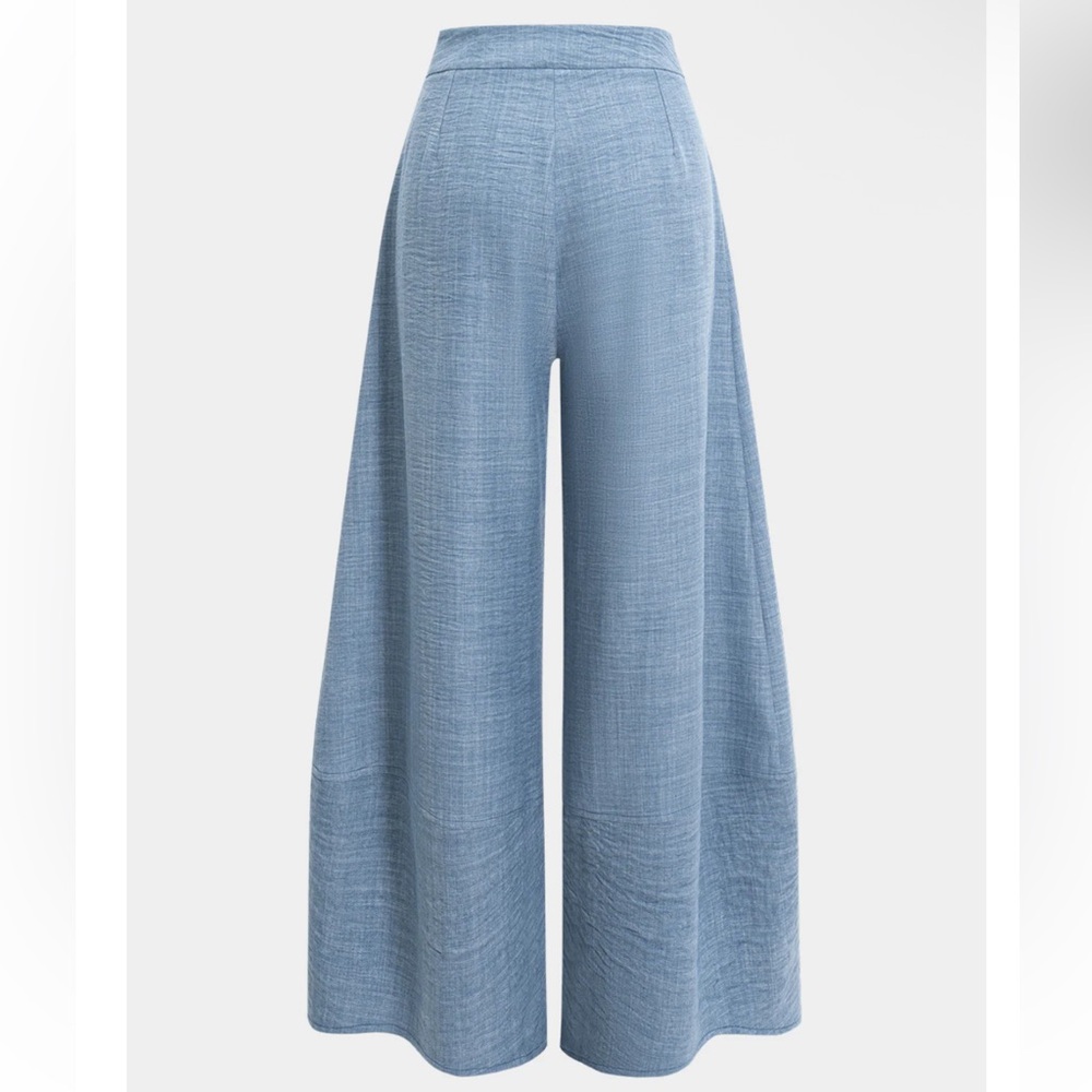 NWT Cider Ruched Zipper Pocket Wide Leg Trousers Size XL - Picture 4 of 6